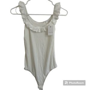 NWT • White Eyelet Body Shirt